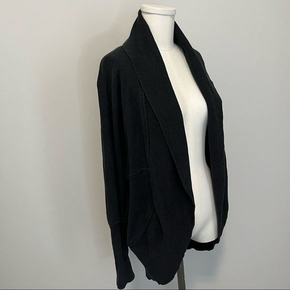 Aritzia Wilfred Diderot Cardigan Sweater Cocoon Sweater Black - Picture 14 of 16